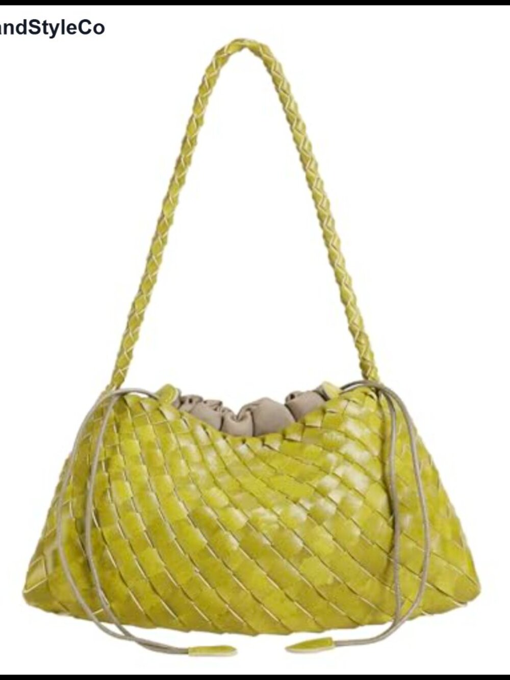 Handwoven Basket Tote - Faux Leather Hobo Shoulder Bag with Magnetic Closure
